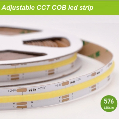 CCT adjustable COB led strip